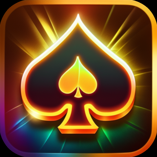 ไอคอนแอป KindzaPoker: สัญลักษณ์โพดำสีทองเรืองแสง