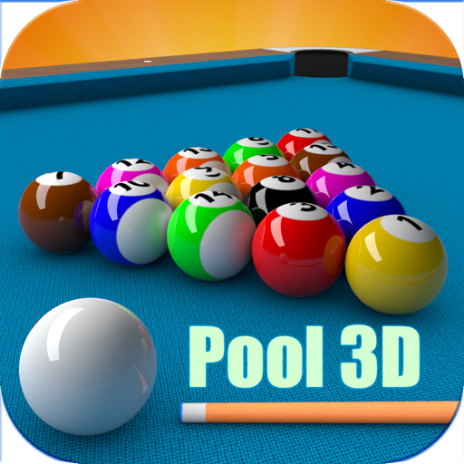 ไอคอนแอป 8 Ball Pool: ลูกพูลสีต่าง ๆ พร้อมลูกคิวสีขาว