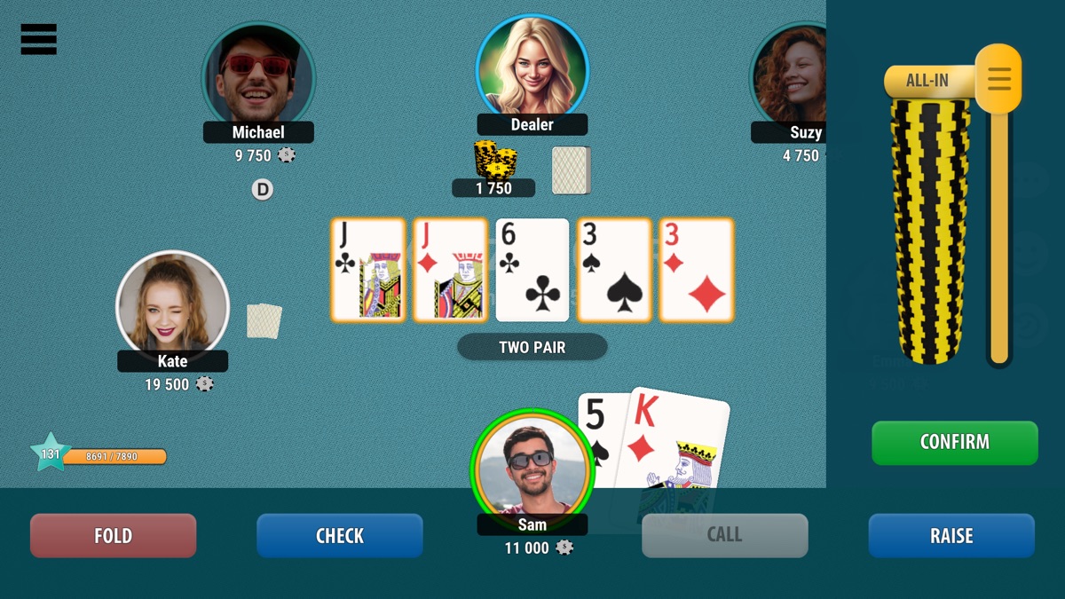ภาพหน้าจอการเล่น KindzaPoker ภาพที่ 2
